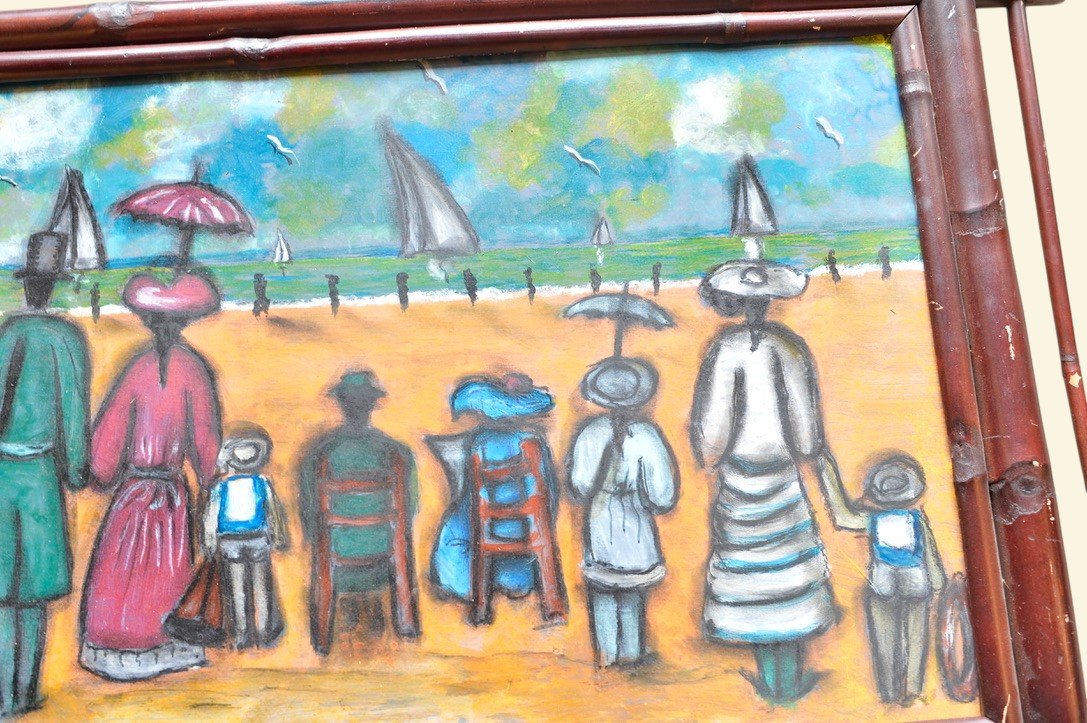 Henri Saint Clair (1899–1990) Beach Scene, Dufy Family-photo-3