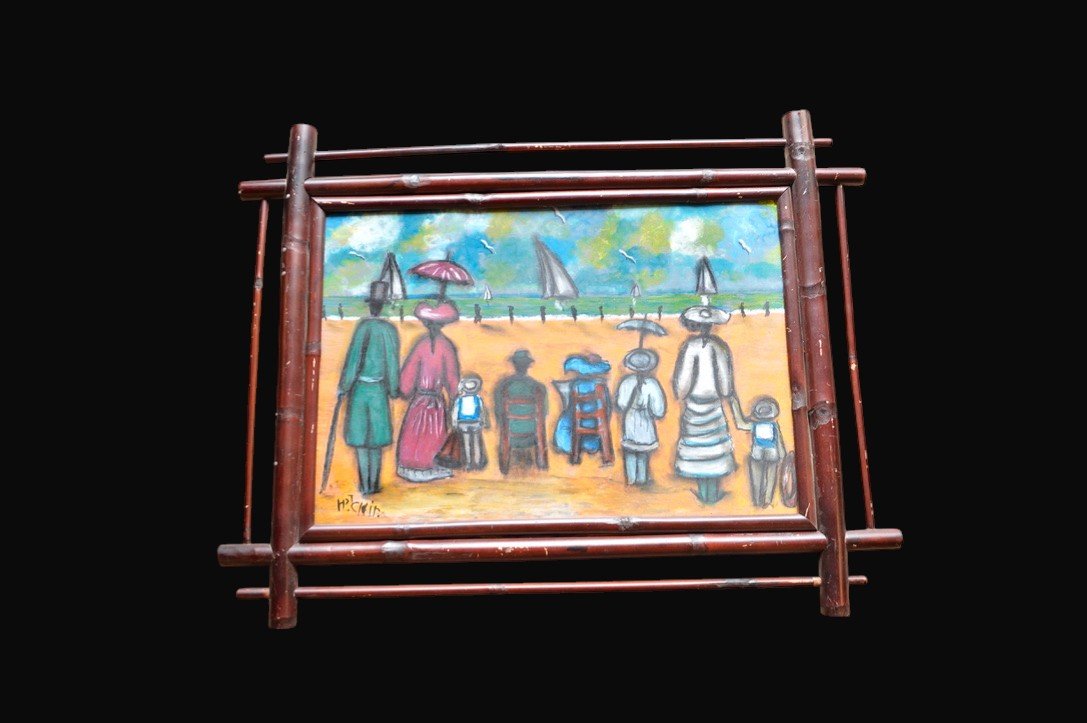 Henri Saint Clair (1899–1990) Beach Scene, Dufy Family-photo-5