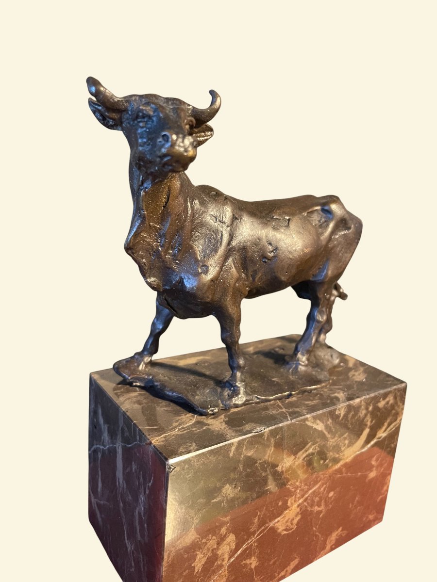 Cow - 20th Century Bronze Sculpture -photo-7