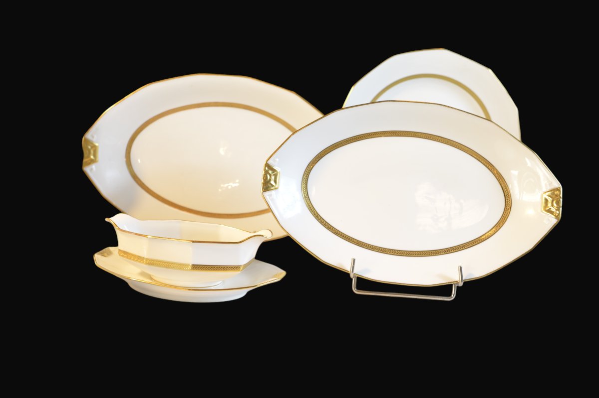 Legrand Limoges Porcelain Dinner Service, Circa 1930-photo-6