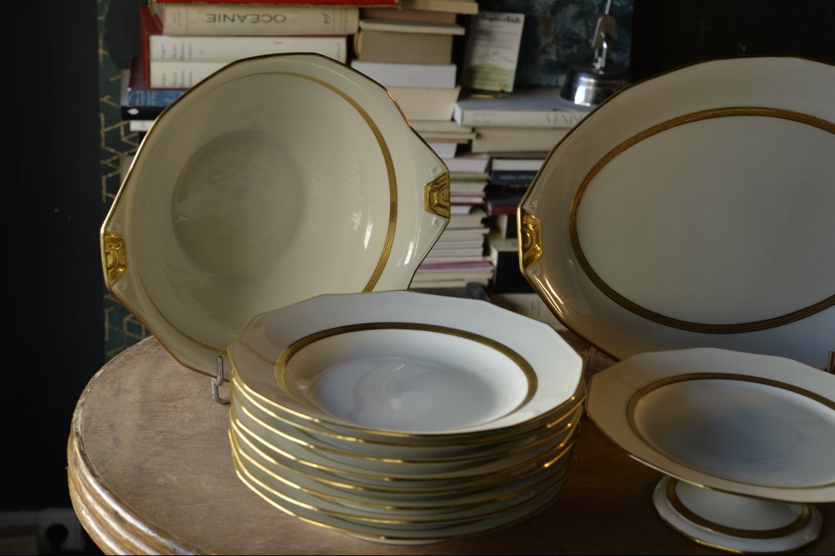 Service en porcelaine Legrand Limoges, circa 1930-photo-2