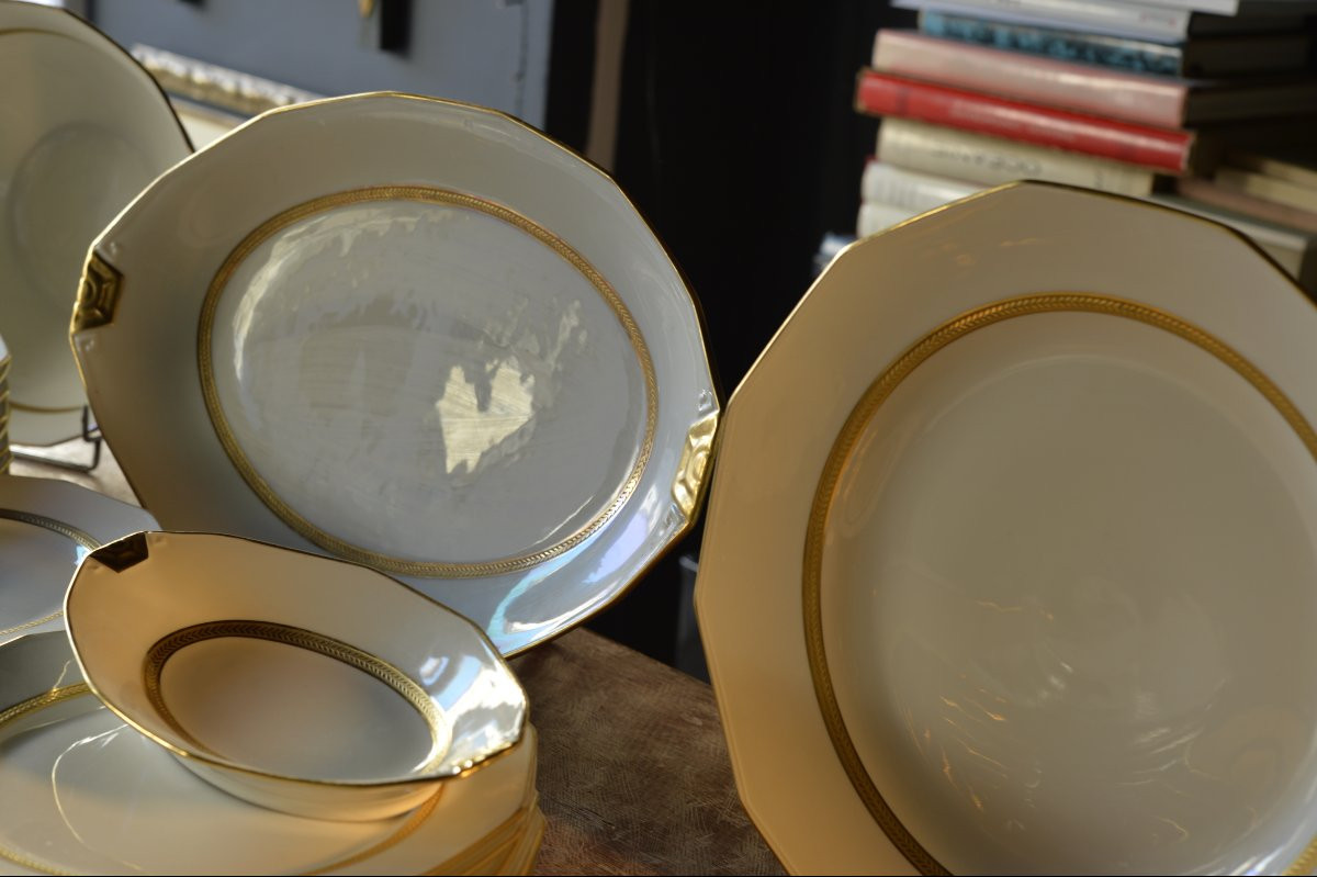 Service en porcelaine Legrand Limoges, circa 1930-photo-3