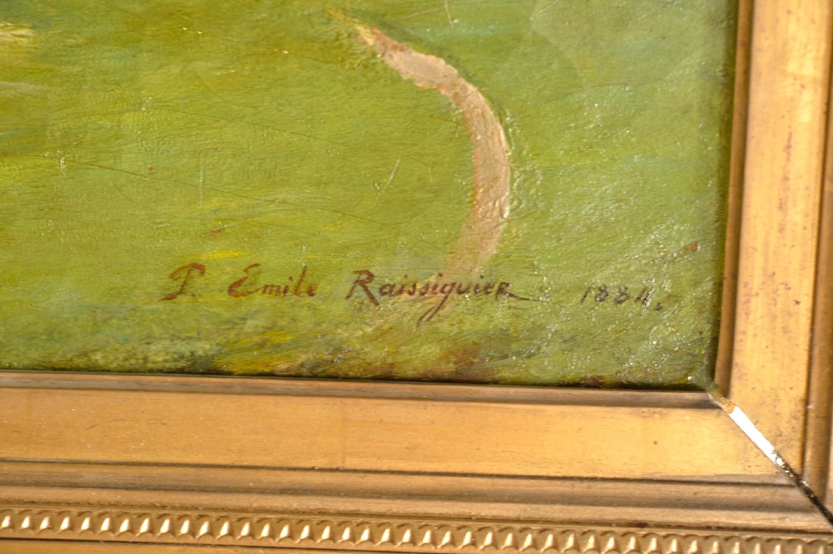 Paul Émile Raissiguier – Paysage animé, 1884-photo-1