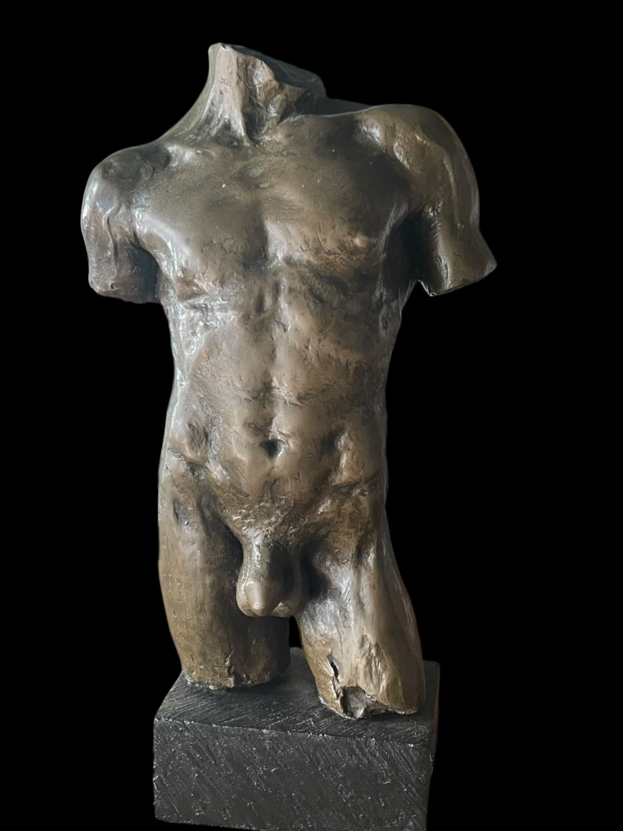 Male Torso In Bronze, 20th Century