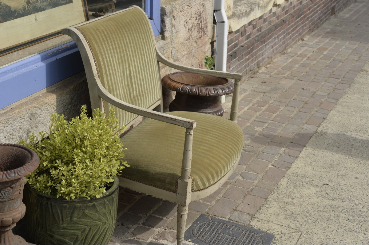 Directoire Period Marquise In Painted Wood - 18th Century-photo-2
