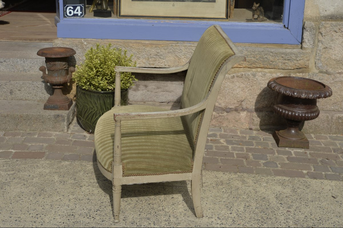 Directoire Period Marquise In Painted Wood - 18th Century-photo-3