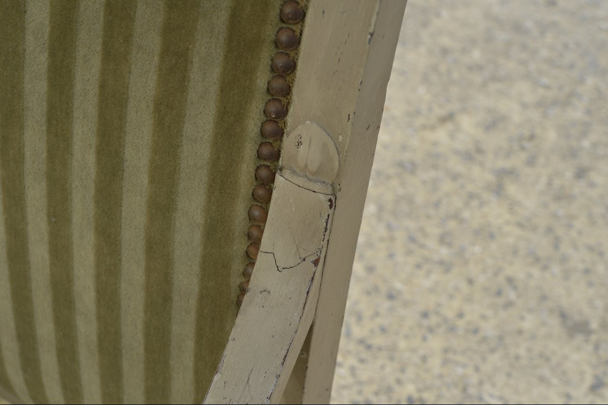 Directoire Period Marquise In Painted Wood - 18th Century-photo-3