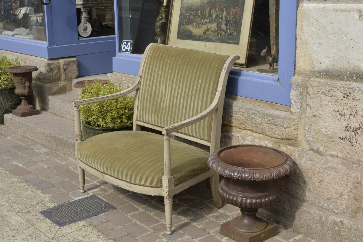 Directoire Period Marquise In Painted Wood - 18th Century