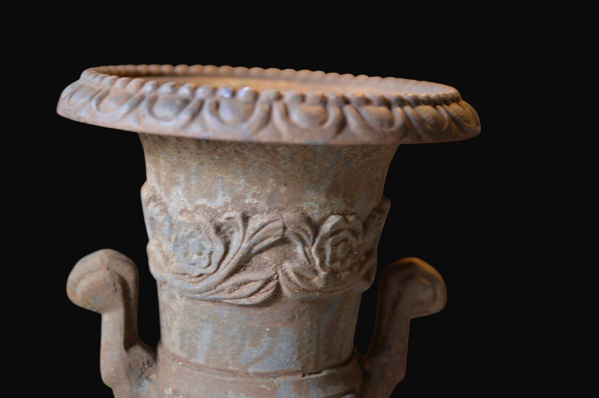 Paire de vases Médicis - Fonte - XIXe -photo-2