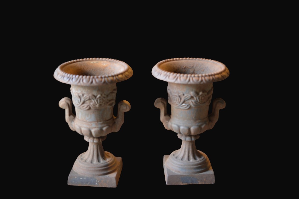 Paire de vases Médicis - Fonte - XIXe 