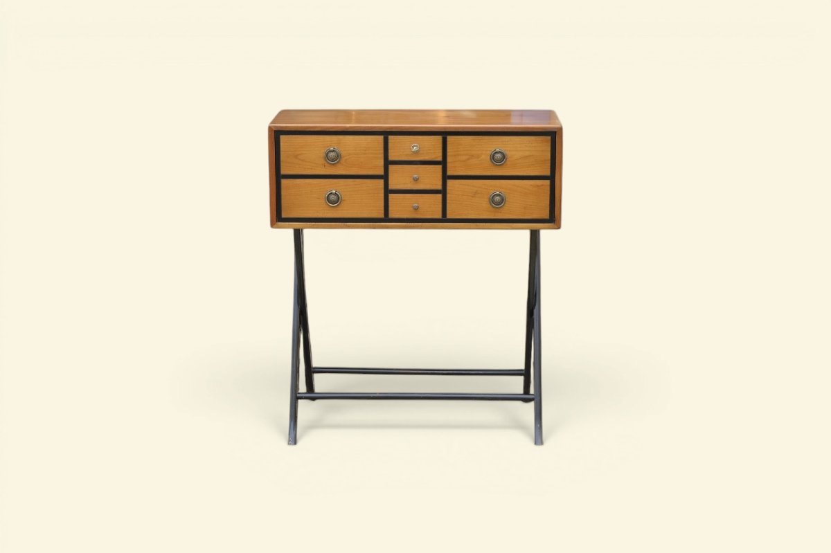 Small French Modernist Secretary Desk-photo-3