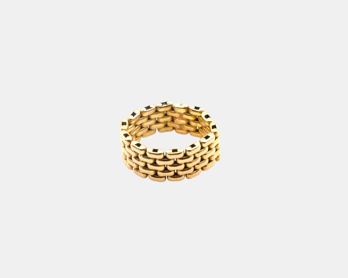 Bague bandeau articulée en or jaune 18 carats – 8,9 g-photo-3
