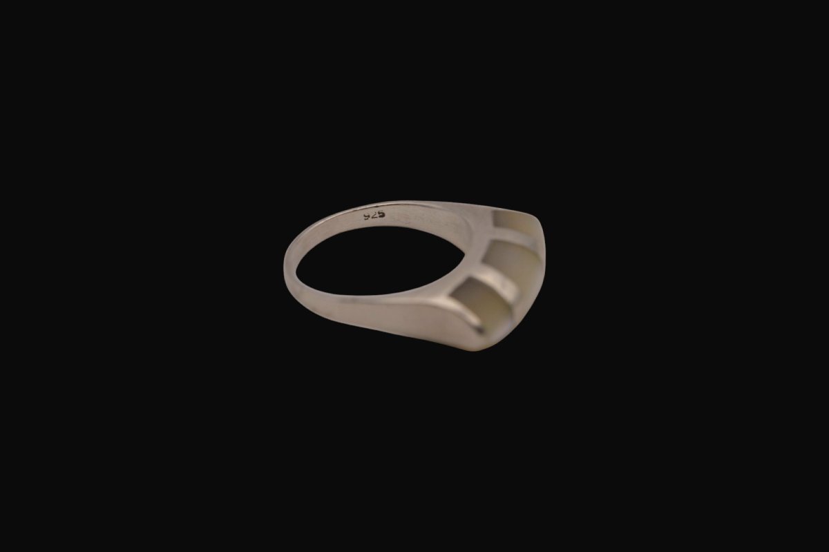 925 Silver And Mother-of-pearl Ring – Size 58-photo-3