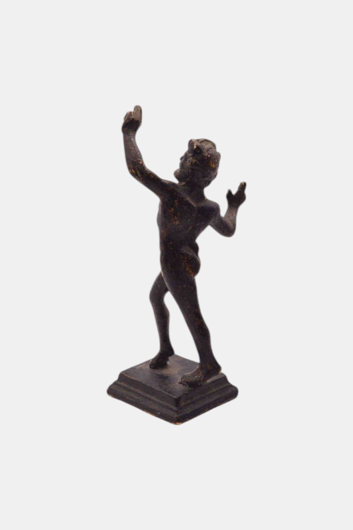 "dancing Faun," Bronze - 19th Century-photo-2
