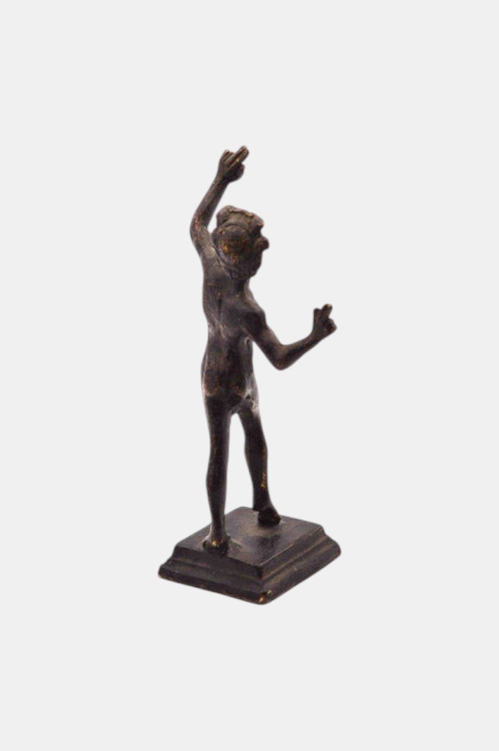 "dancing Faun," Bronze - 19th Century-photo-3
