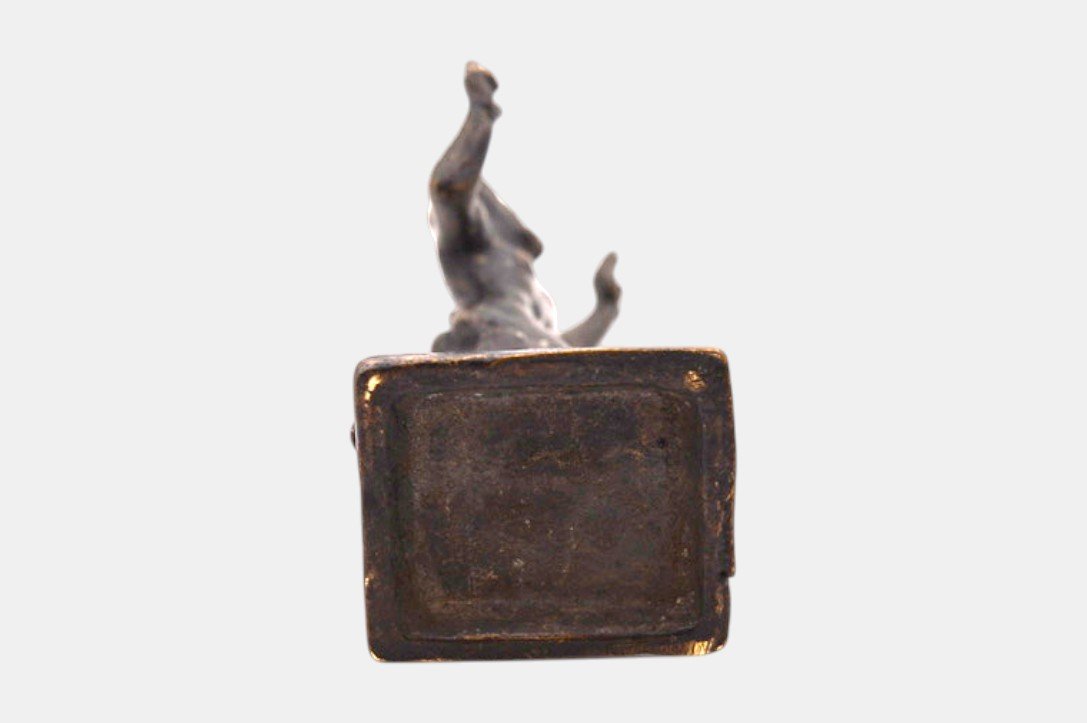 "dancing Faun," Bronze - 19th Century-photo-2