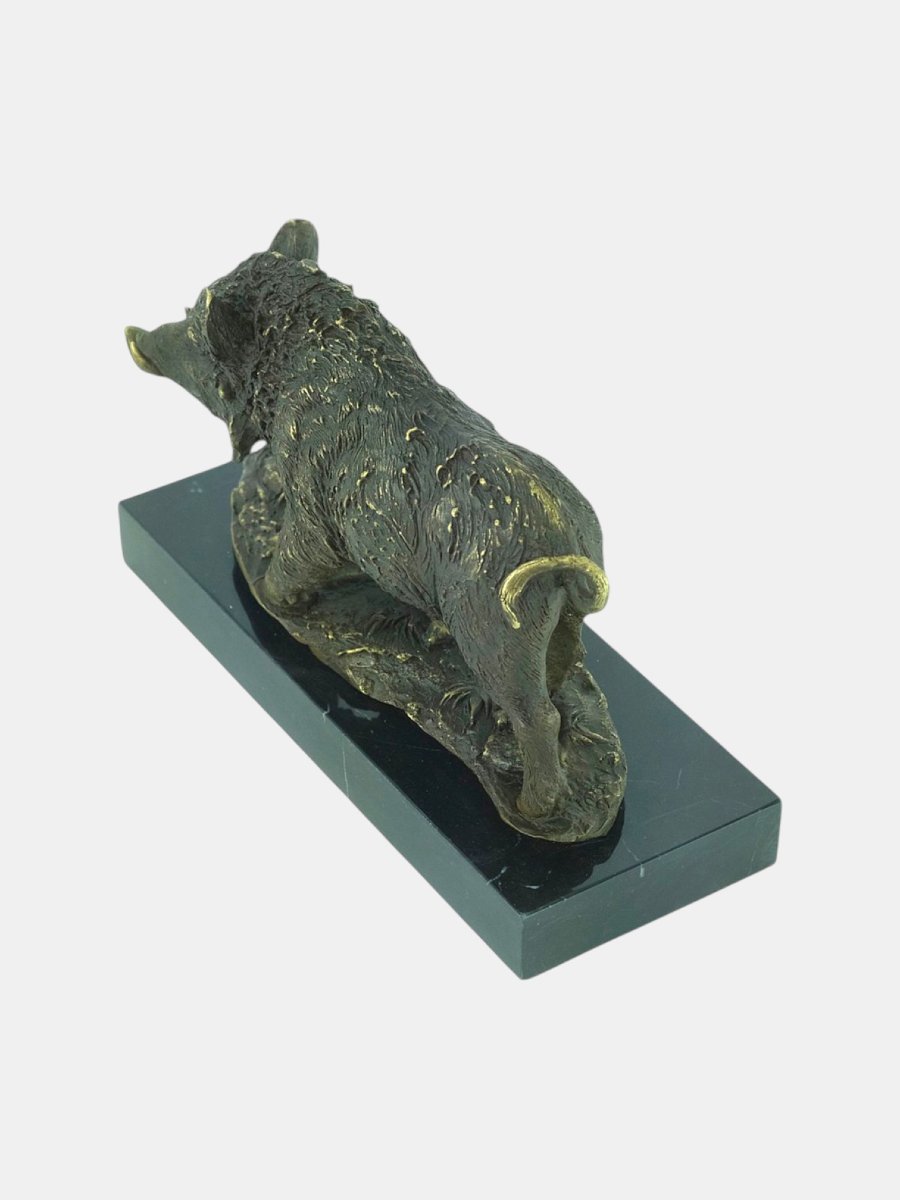 Bronze Wild Boar Based On A Design By Antoine-louis Barye-photo-2