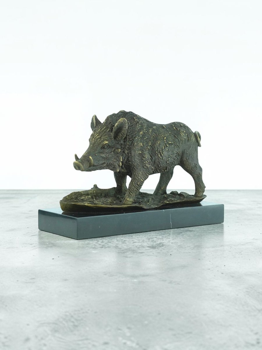 Bronze Wild Boar Based On A Design By Antoine-louis Barye-photo-1