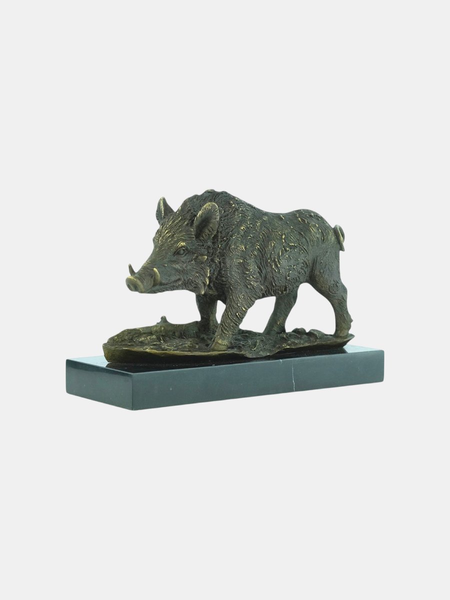 Bronze Wild Boar Based On A Design By Antoine-louis Barye