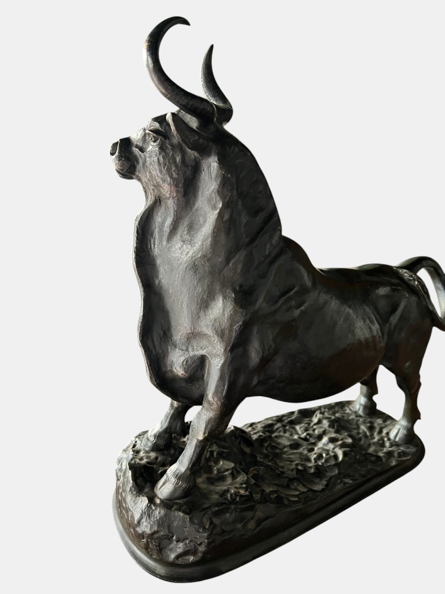 Bronze Bull – 19th Century, Attributed To Christophe Fratin (1801–1864)-photo-2