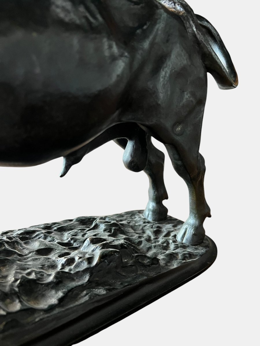 Bronze Bull – 19th Century, Attributed To Christophe Fratin (1801–1864)-photo-3