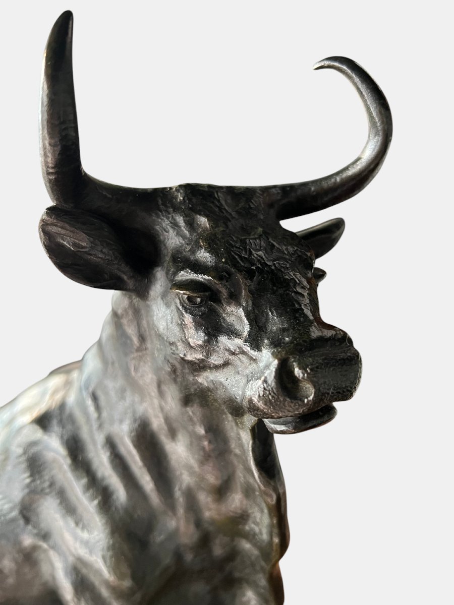 Bronze Bull – 19th Century, Attributed To Christophe Fratin (1801–1864)-photo-5