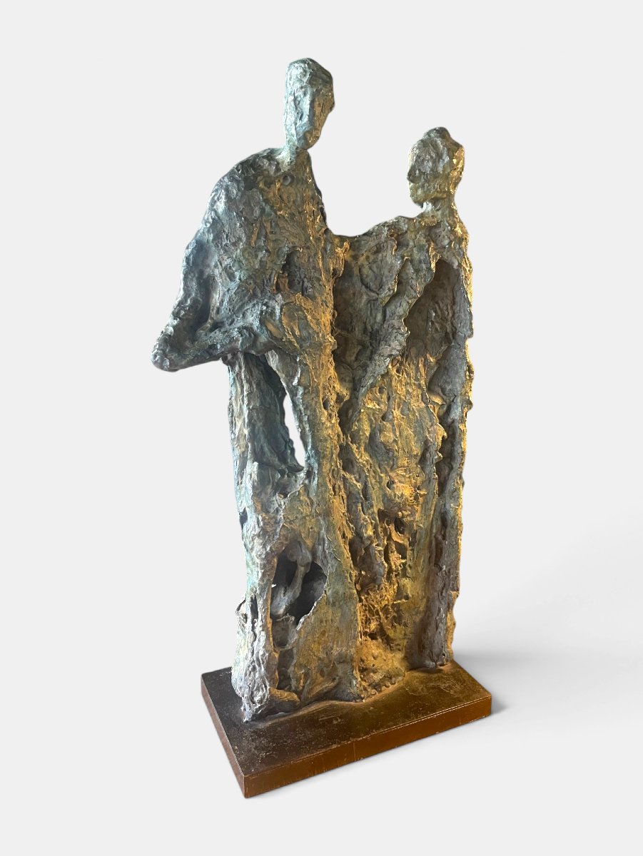 David Daoud (1970) – Couple – Bronze, Contemporary Sculpture
