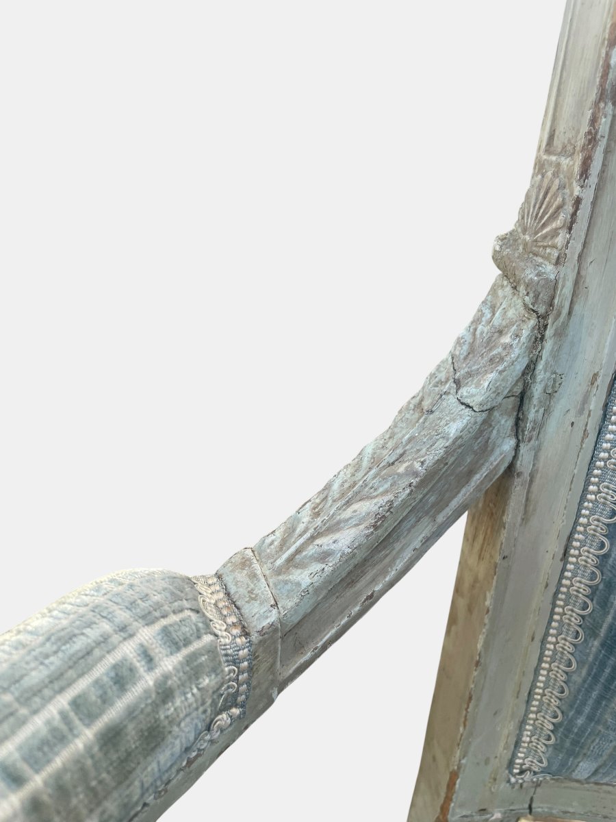 Pair Of Directoire-period Cabriolet Armchairs – 18th Century-photo-4