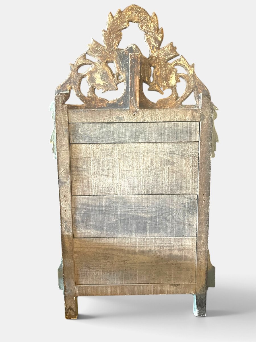 Carved And Gilded Wooden Mirror – Louis XVI Period, 18th Century-photo-4