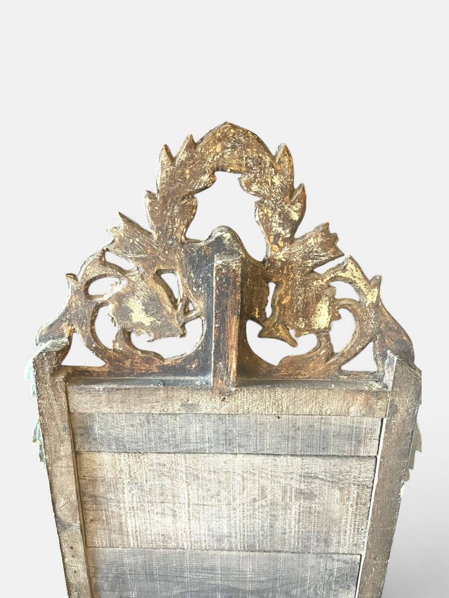 Carved And Gilded Wooden Mirror – Louis XVI Period, 18th Century-photo-2