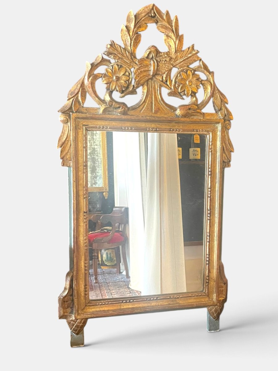 Carved And Gilded Wooden Mirror – Louis XVI Period, 18th Century