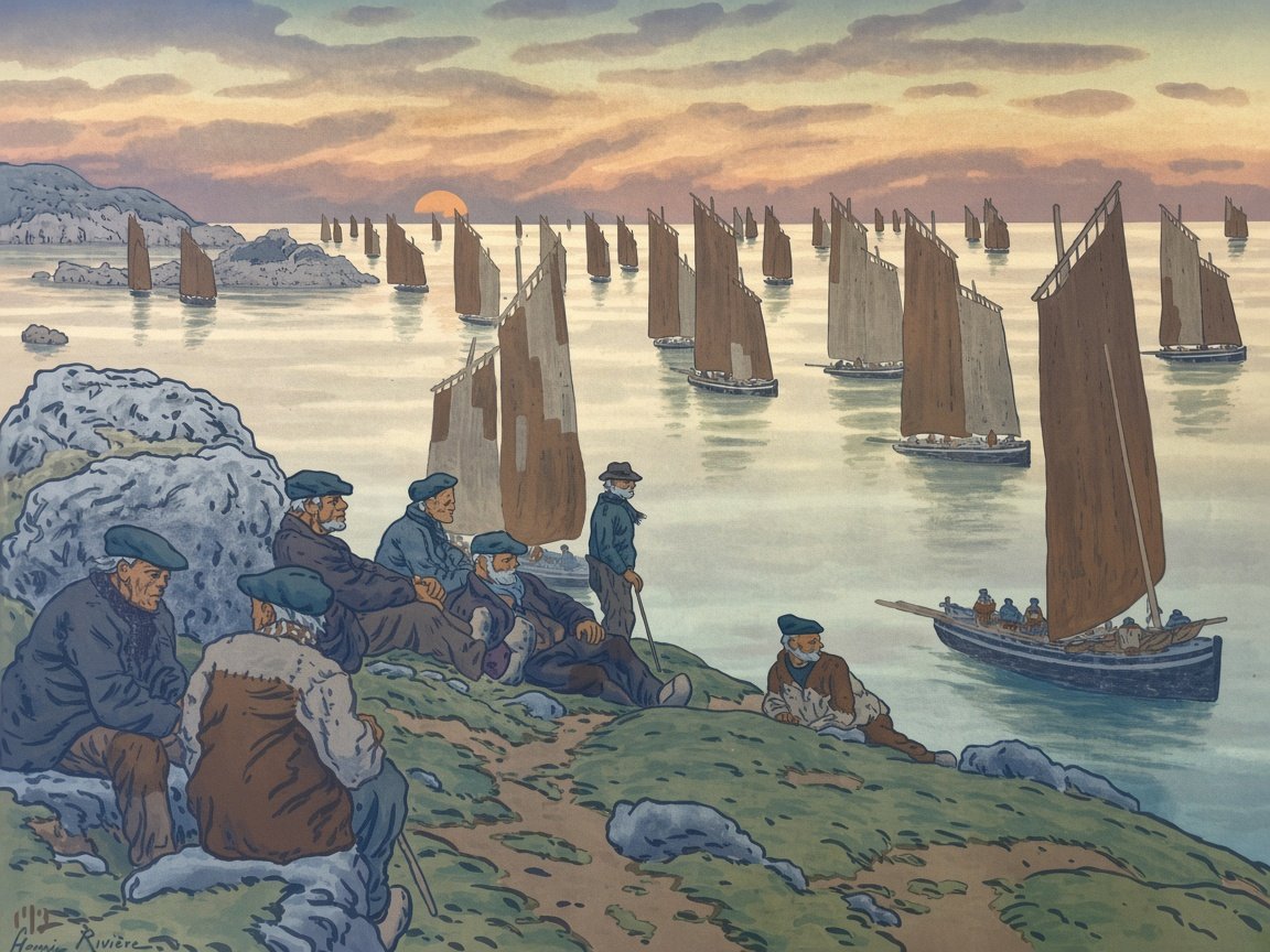 Henri Rivière (1864–1951) — The Old People, 1906