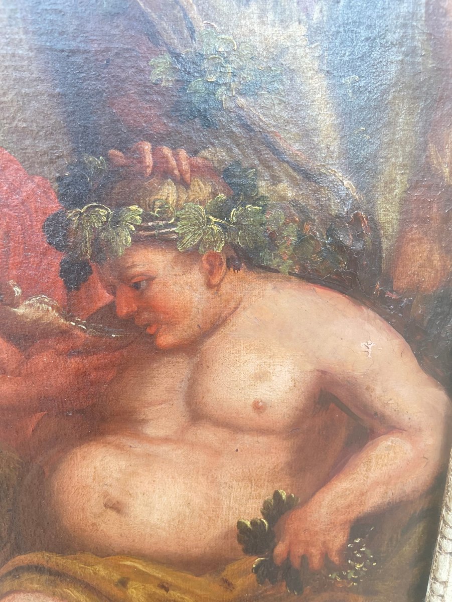 Trumeau français à décor peint et scène mythologique – XIXe siècle-photo-4