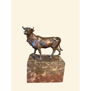Cow - 20th Century Bronze Sculpture 