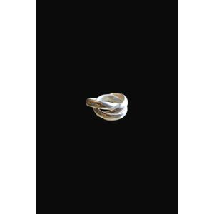 Bague entrelacée en argent massif 