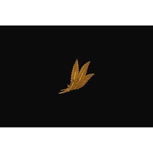 Gold-plated Foliage Brooch – In The Style Of Trifari