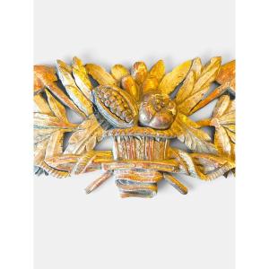 Carved, Gilded Wooden Rustic Trophy – 18th Century