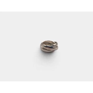 Bague à anneaux entrelacés en argent massif — Années 1990, dans le goût d'Hermès