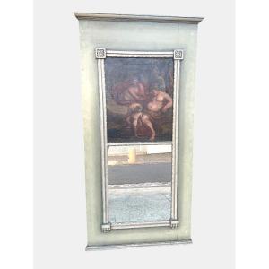 French Trumeau With Painted Decoration And A Mythological Scene – 19th Century
