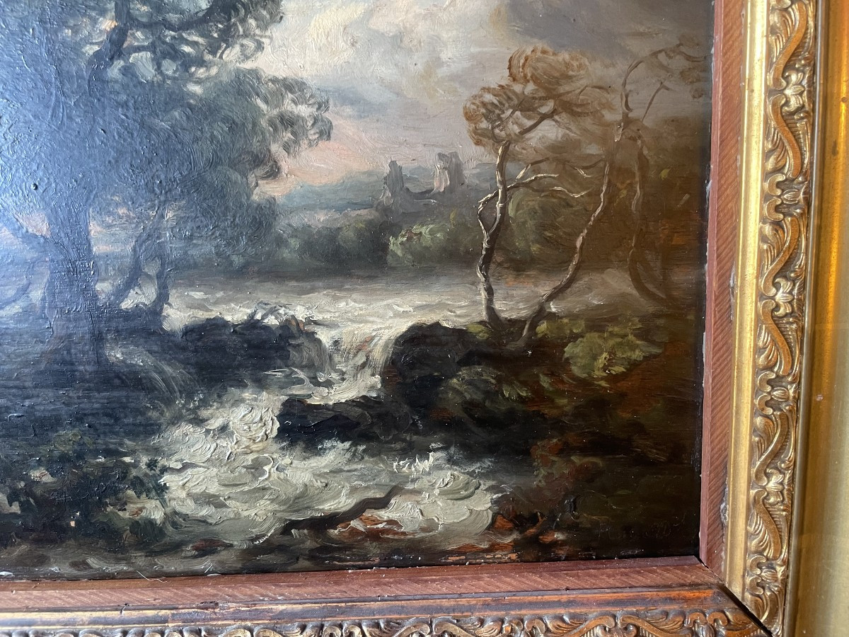 Oil On Wood By Hugard De La Tour-photo-5