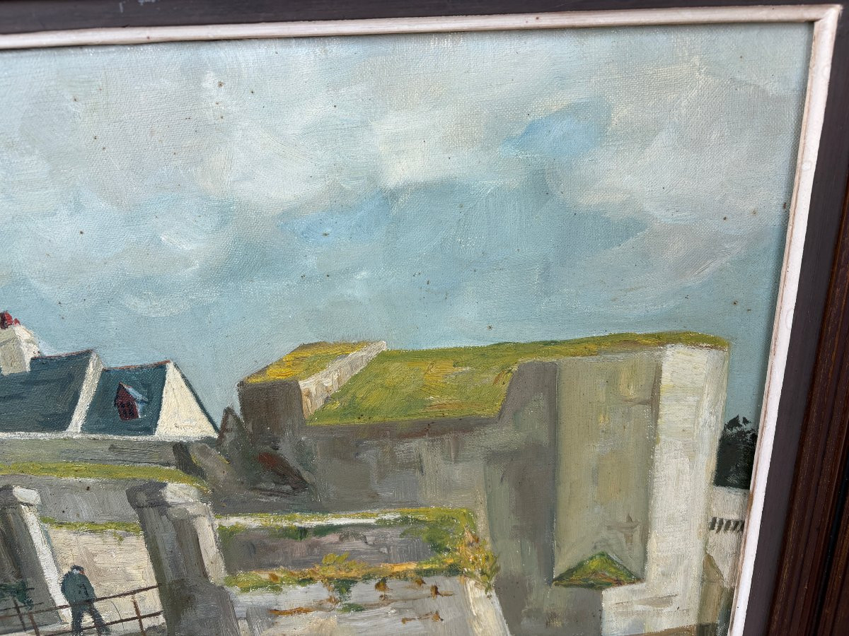 20th Century Oil On Canvas By “guy Pennamen”-photo-3