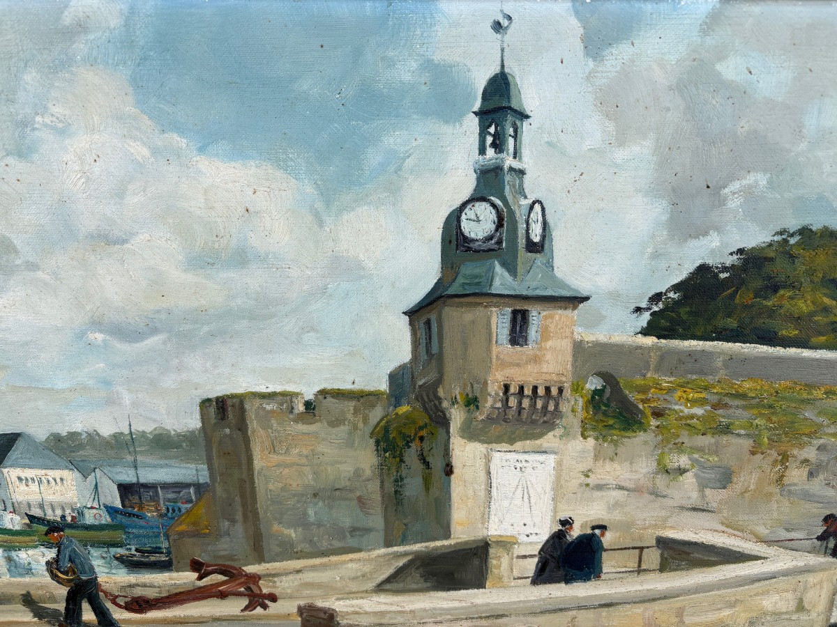 20th Century Oil On Canvas By “guy Pennamen”-photo-1