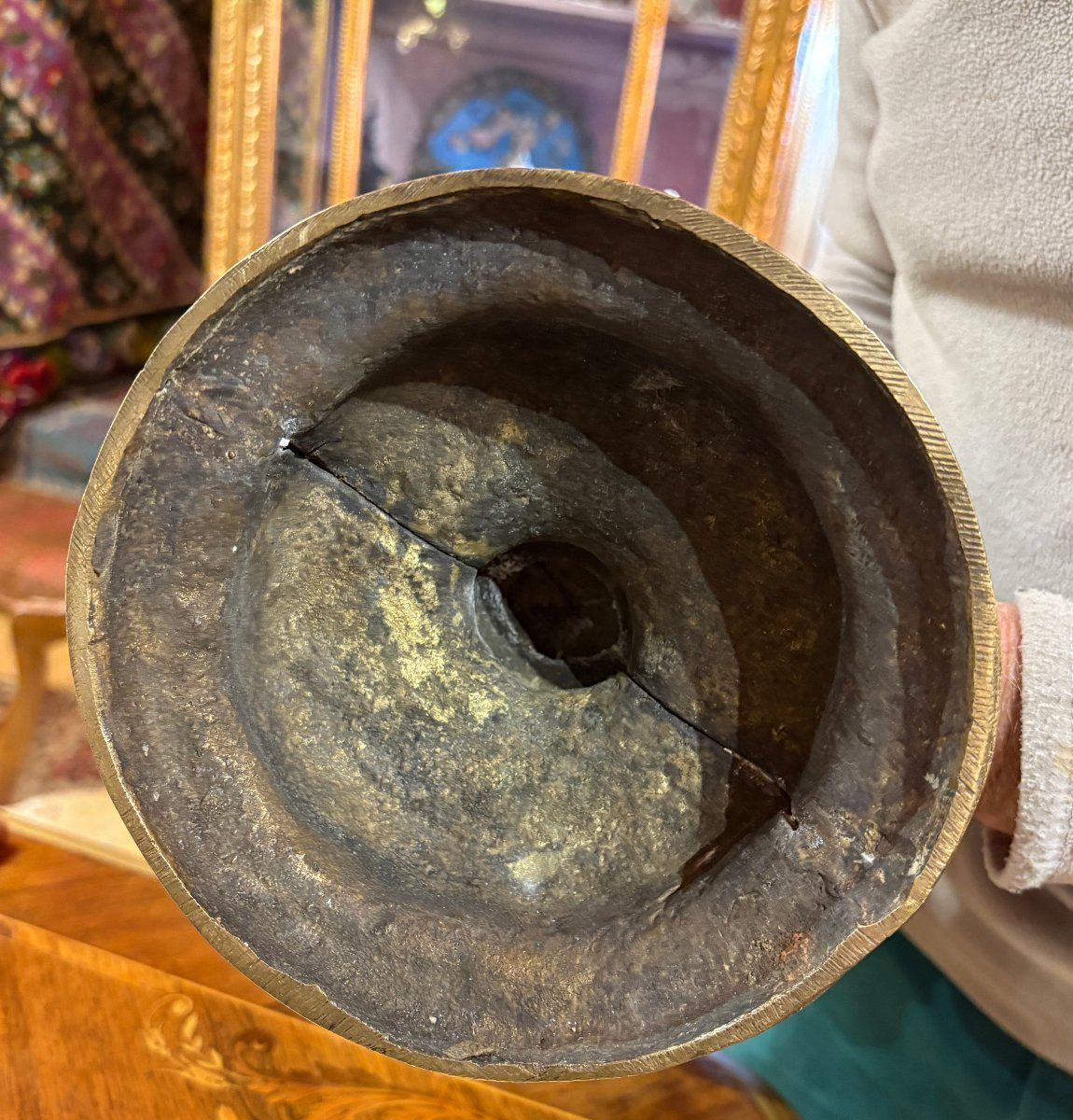 Coupe en Bronze, 18ième siècle-photo-5