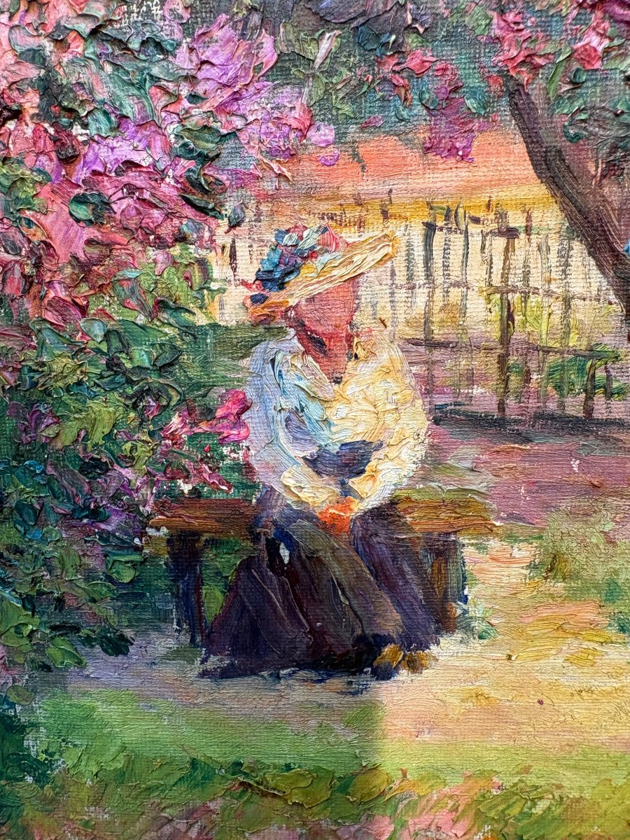 Double Huile Sur Toile Datée et Signée-photo-2