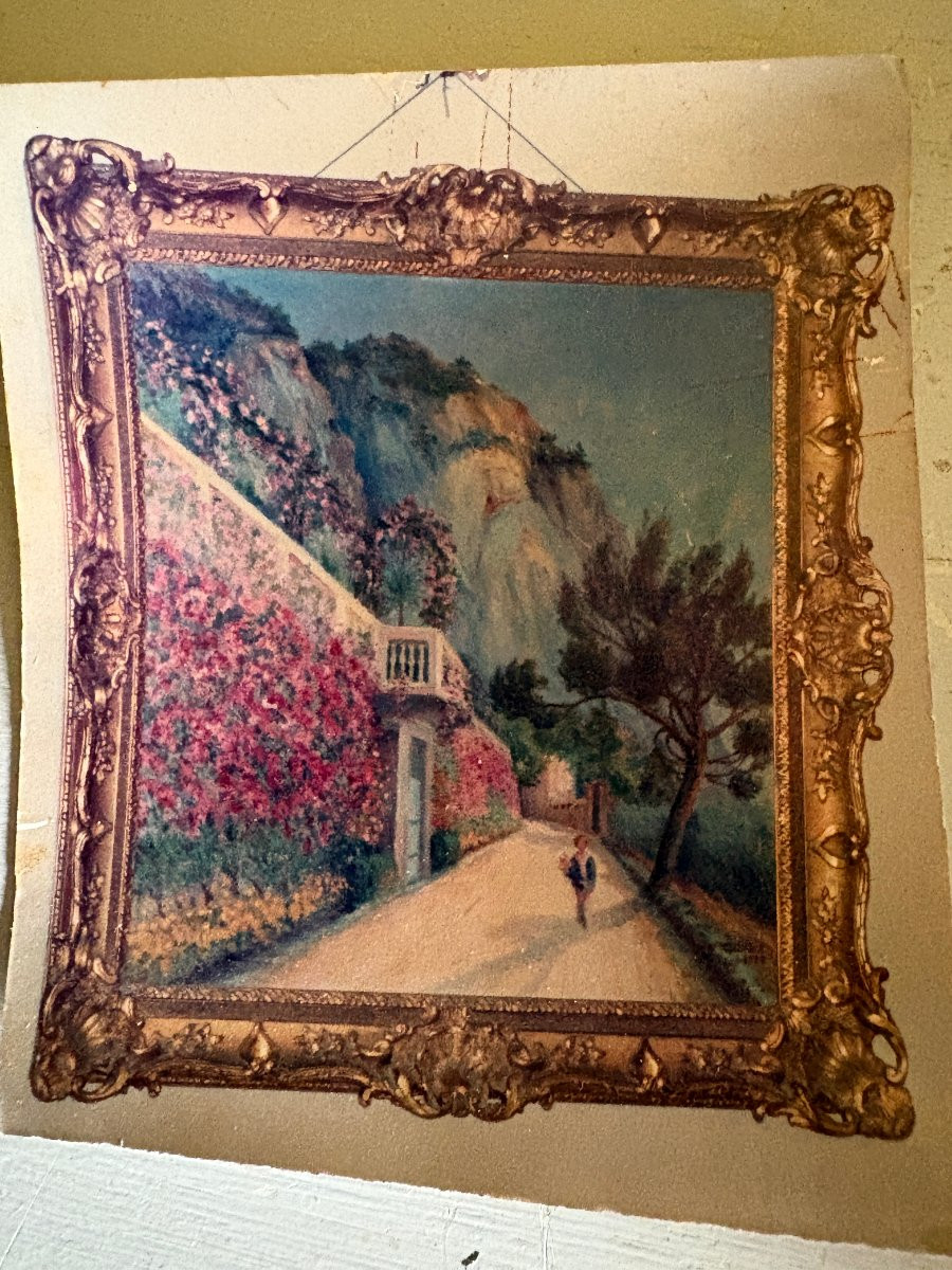 Double Huile Sur Toile Datée et Signée-photo-3