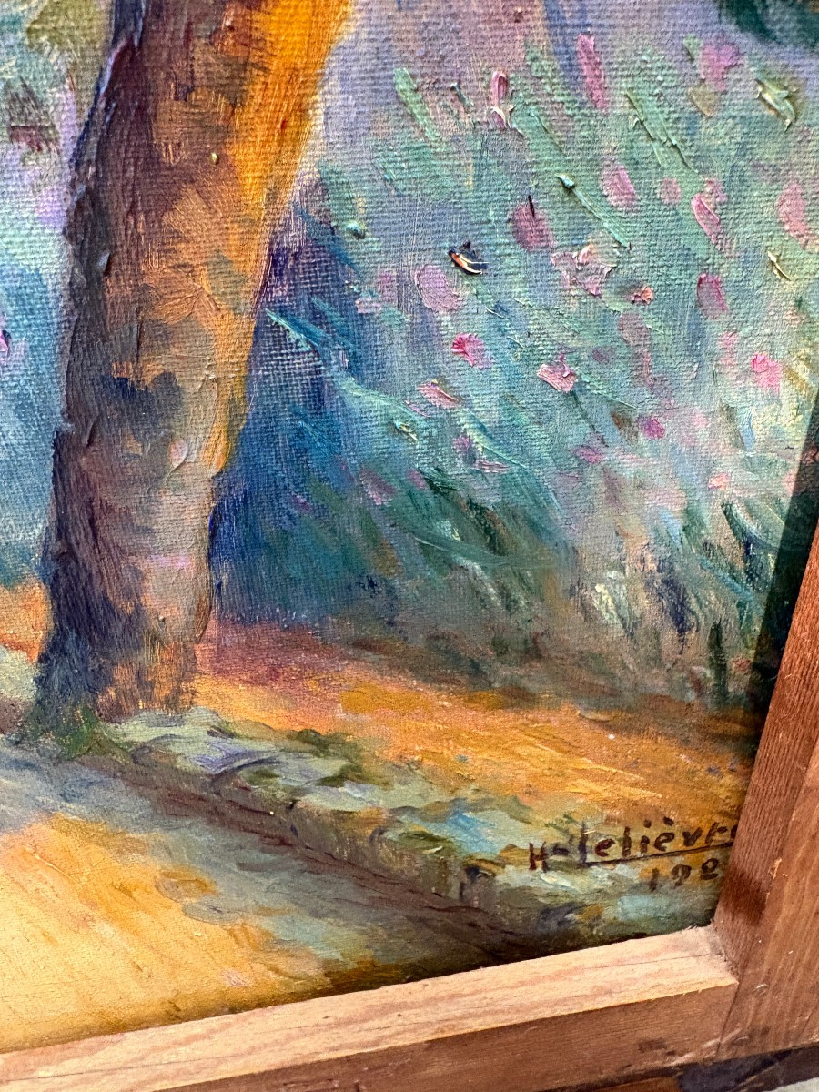 Double Huile Sur Toile Datée et Signée-photo-6