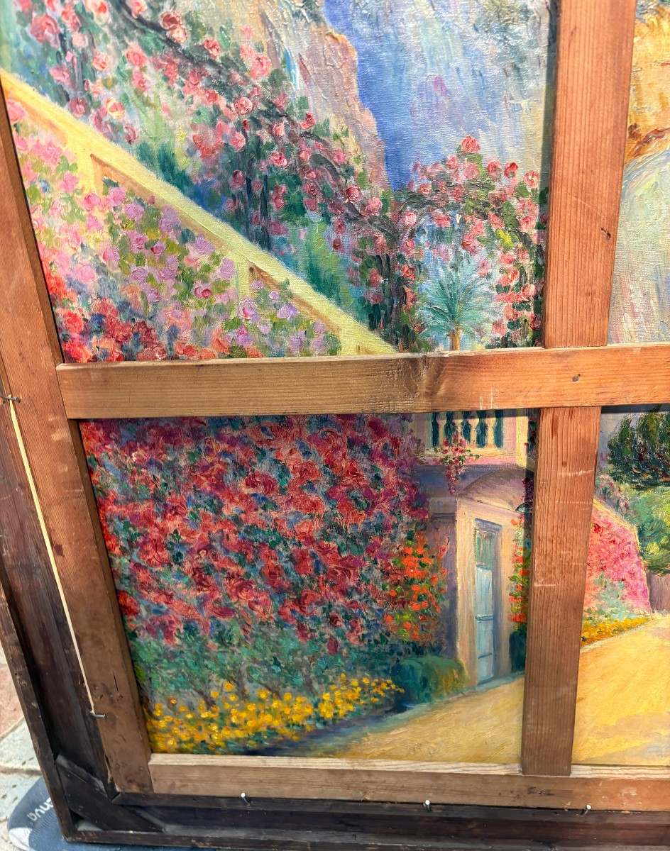 Double Huile Sur Toile Datée et Signée-photo-8