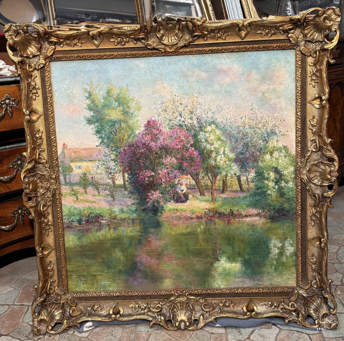 Double Huile Sur Toile Datée et Signée