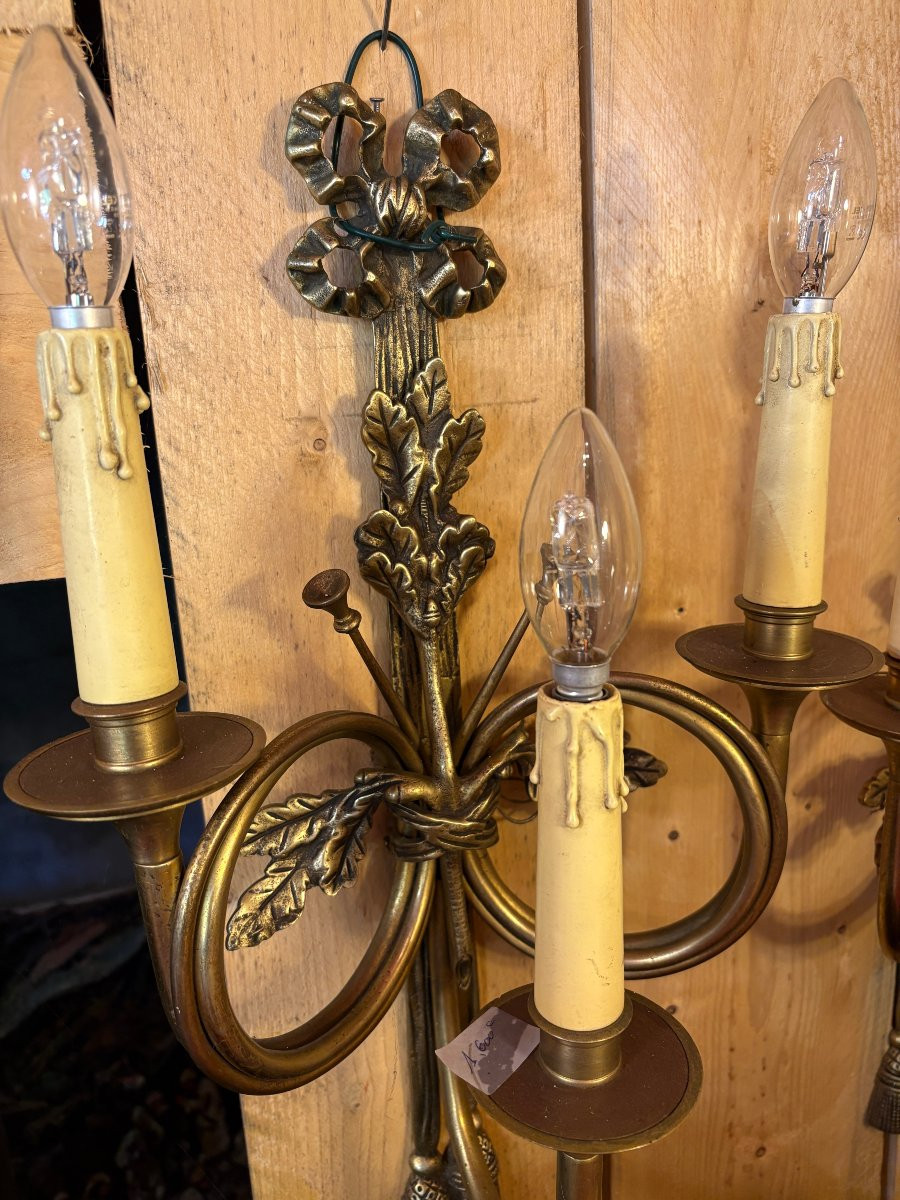 Candleholders Early 20th Century, Electrified.-photo-2