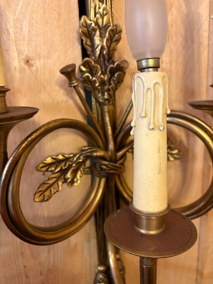 Candleholders Early 20th Century, Electrified.-photo-3